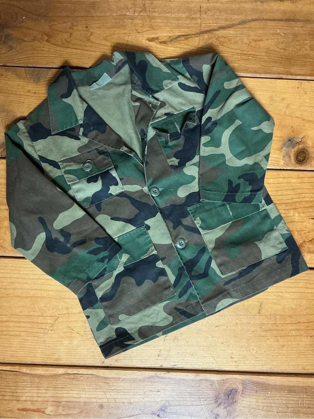 U.S. Army Kids Camo Jean Jacket - Green & Brown | Size 6